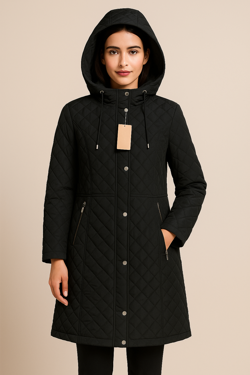 Parkas matelassée noir 3XL - capuche amovible - Cissy&Co- Chaude & légère