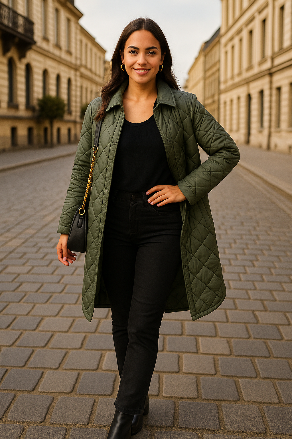 Manteau Femme Matelassé Long - Style Chic & Confortable - A2R Collection