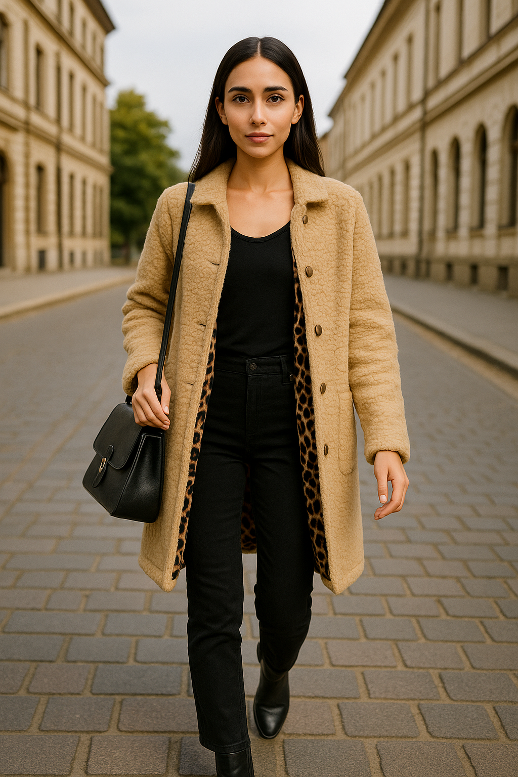 Manteau pepouz' - Doublure Léopard Chic - Coupe 42-54