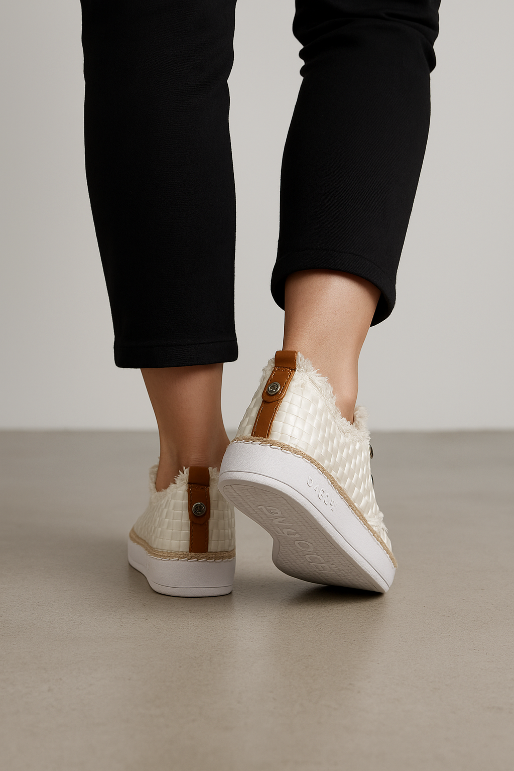 Bugatti Femme - Baskets Tressées blanches avec doublure douce (Pointure 41)