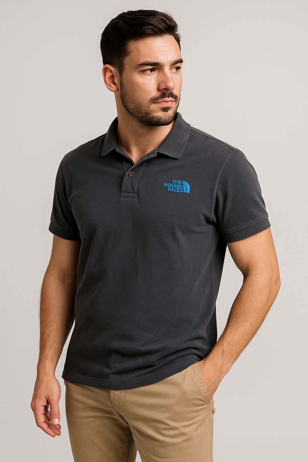 Polo The North Face Bleu Marine - Taille M - 100% coton