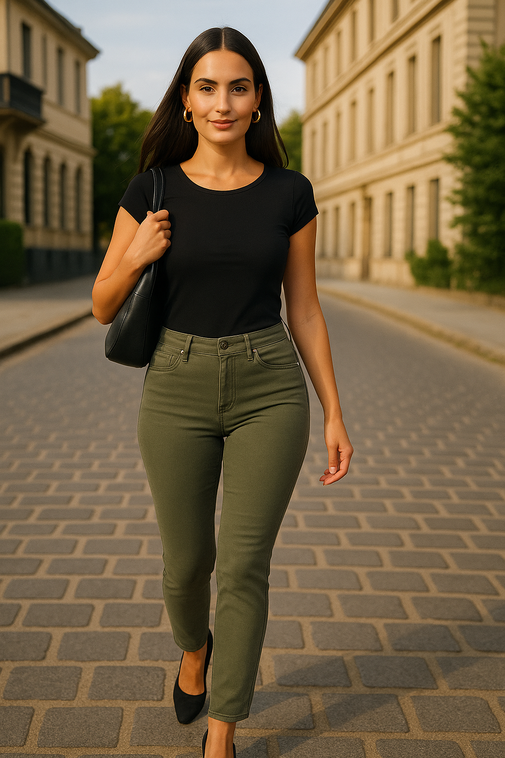 Pantalon Femme Kaki, Coupe Confort & Stretching - Taille 38 à 50 / A2R Collection