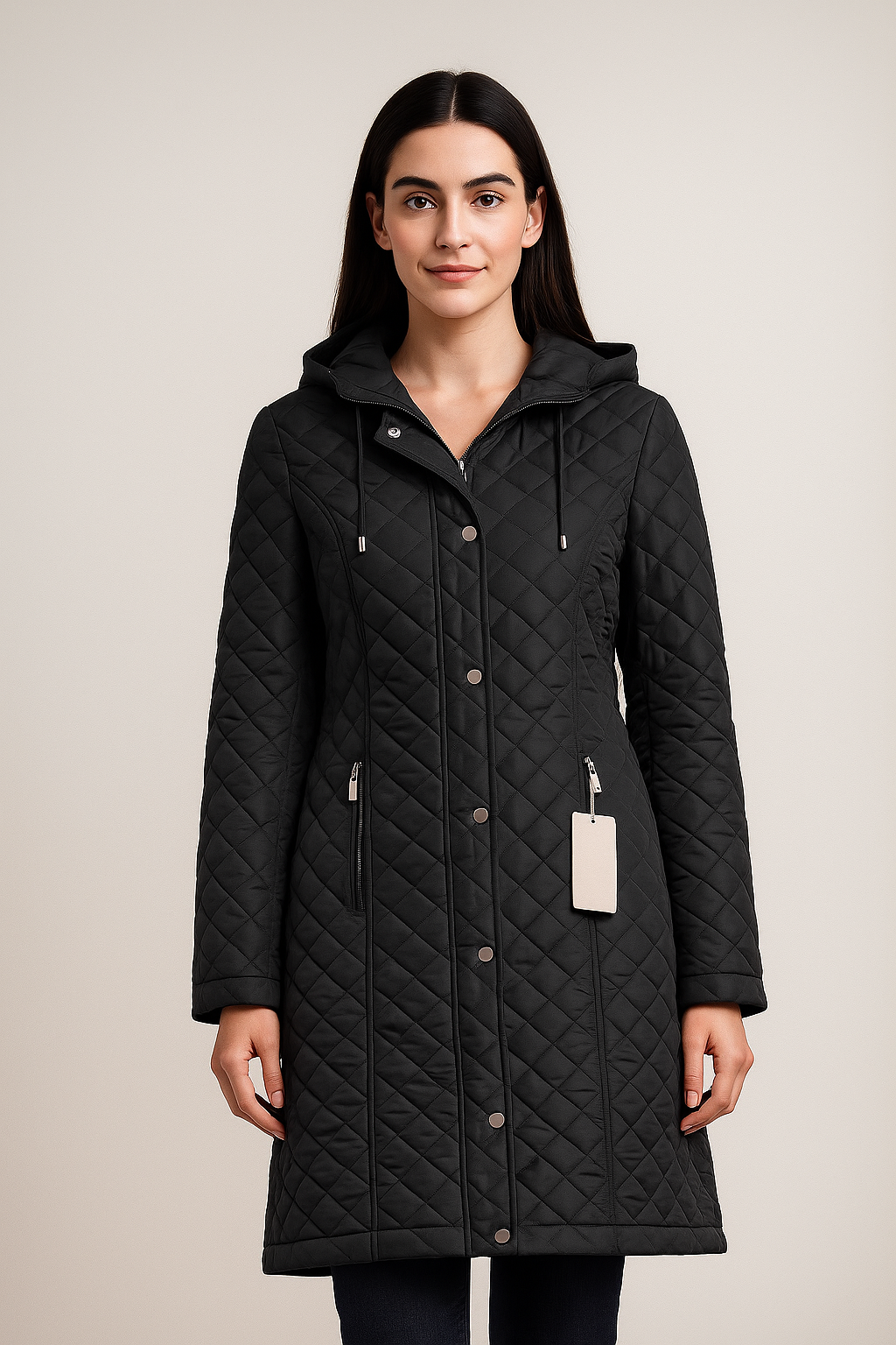 Parkas matelassée noir 3XL - capuche amovible - Cissy&Co- Chaude & légère