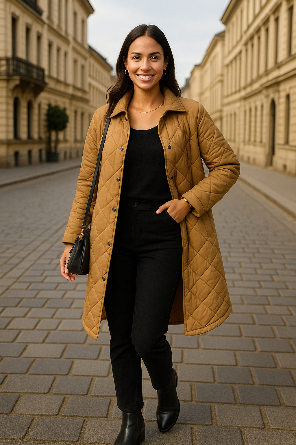 Manteau Femme Matelassé Long - Style Chic & Confortable - A2R Collection