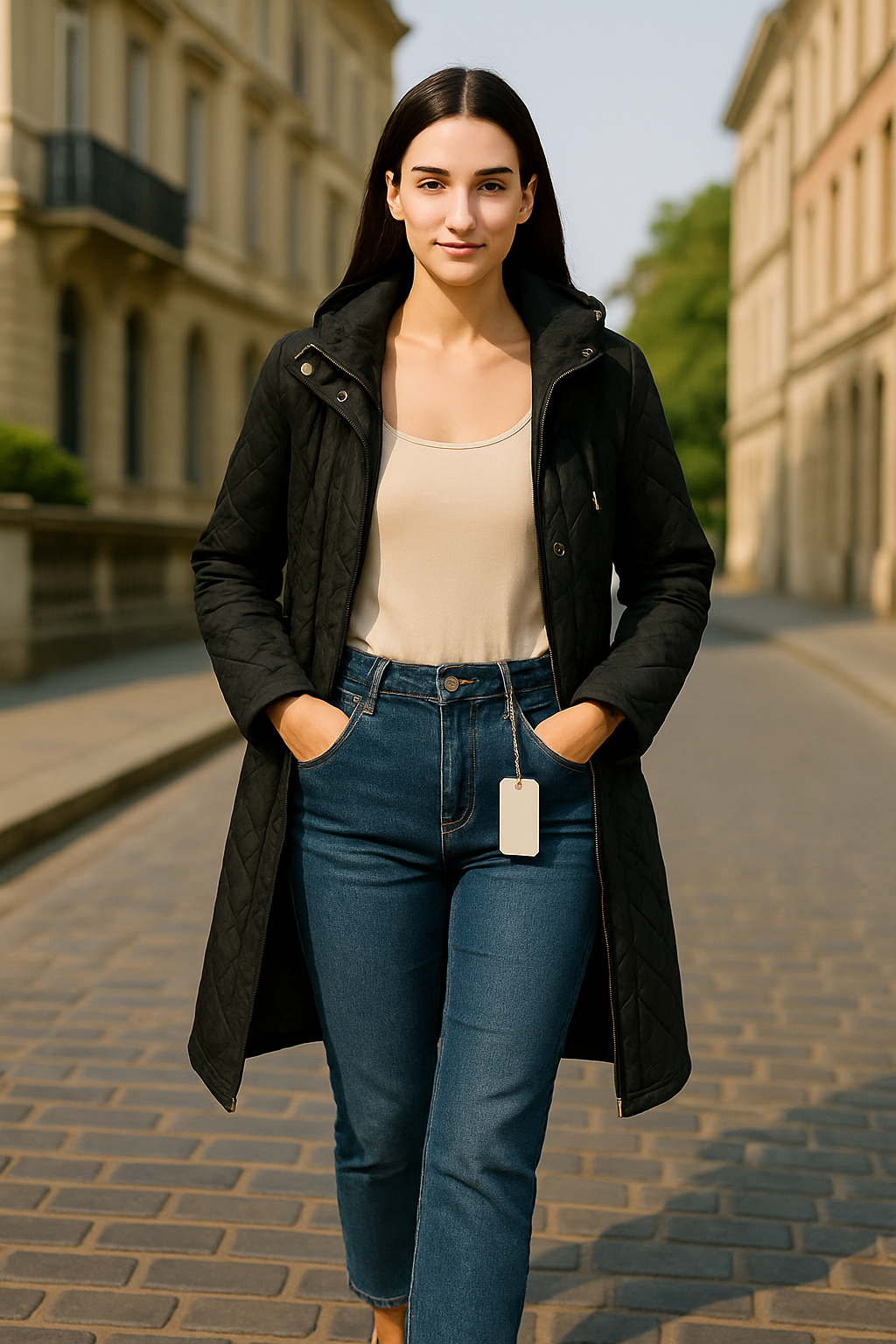 Parkas matelassée noir 3XL - capuche amovible - Cissy&Co- Chaude & légère